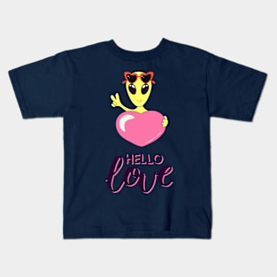 Hello Love Alien Kids T-Shirt